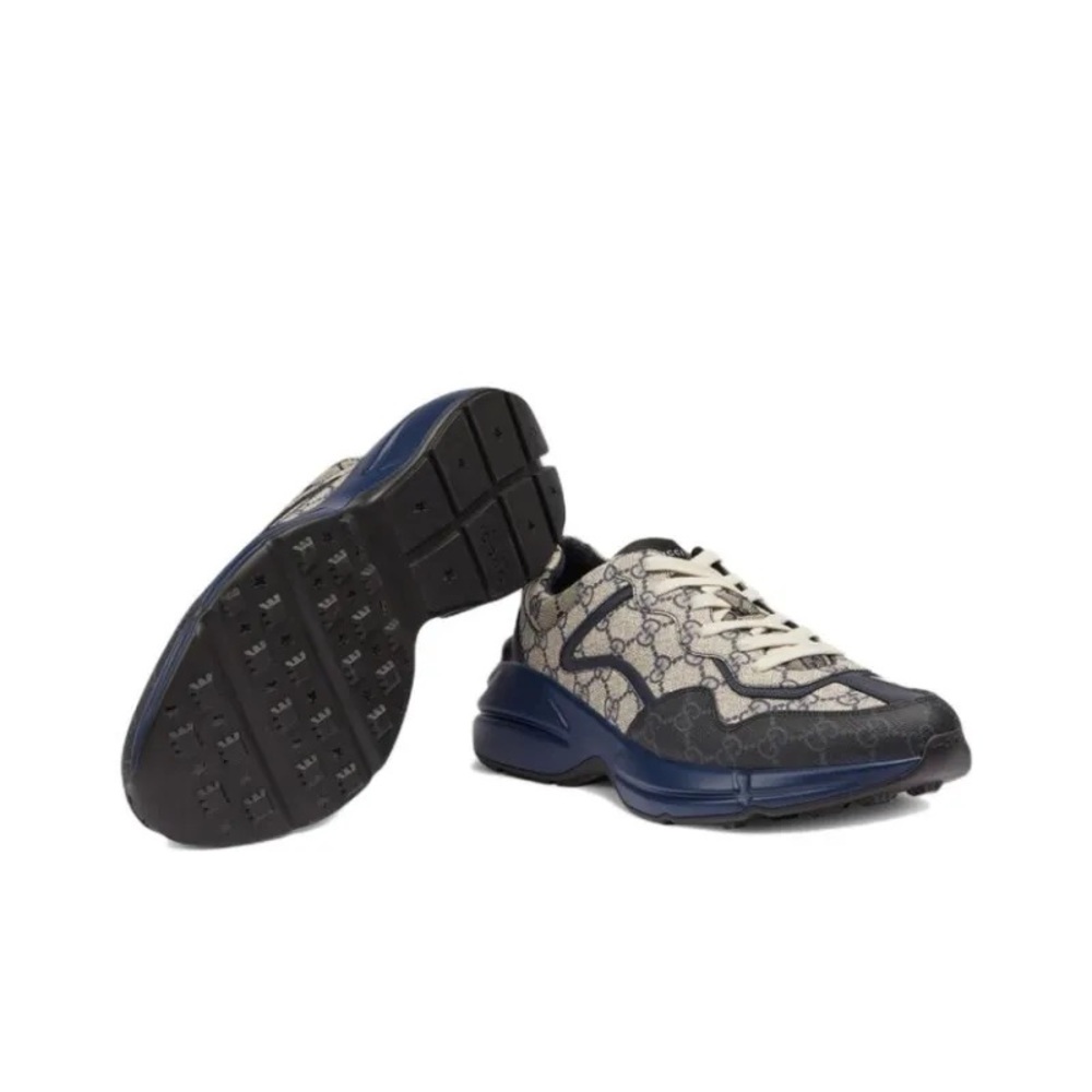 Gucci Blue and Cream Sneakers - Picture 5 of 10